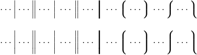 Delimitadores adicionales proporcionados por LaTeX