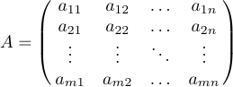 Une matrice comme motif général avec des ellipses