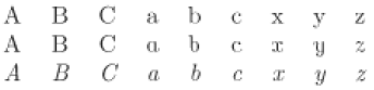 Upright, italic upright, and italic shapes comparison