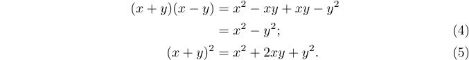 Arbitrarily numbered array of equations with tags at the right