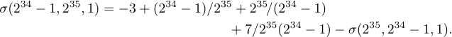 Two-line form of an equation