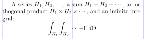 Ellipsis at the end of a formula