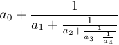 A continued fraction without beautifying tricks