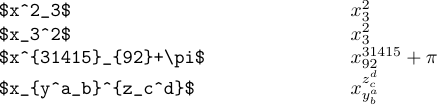 Simultaneous subsuperscripts